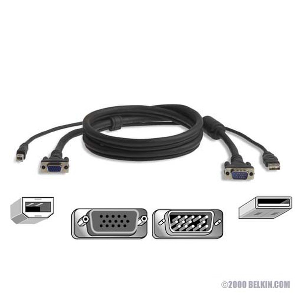 Belkin F3X1962-10 3m KVM cable