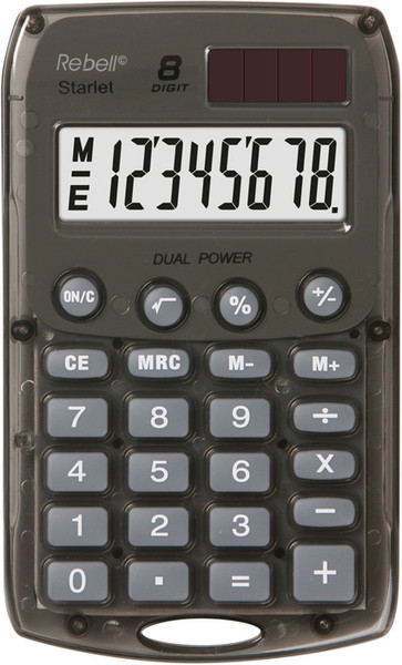Rebell Starlet BK Pocket Basic calculator Grey