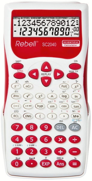 Rebell SC2040 RD Pocket Scientific calculator Red,White