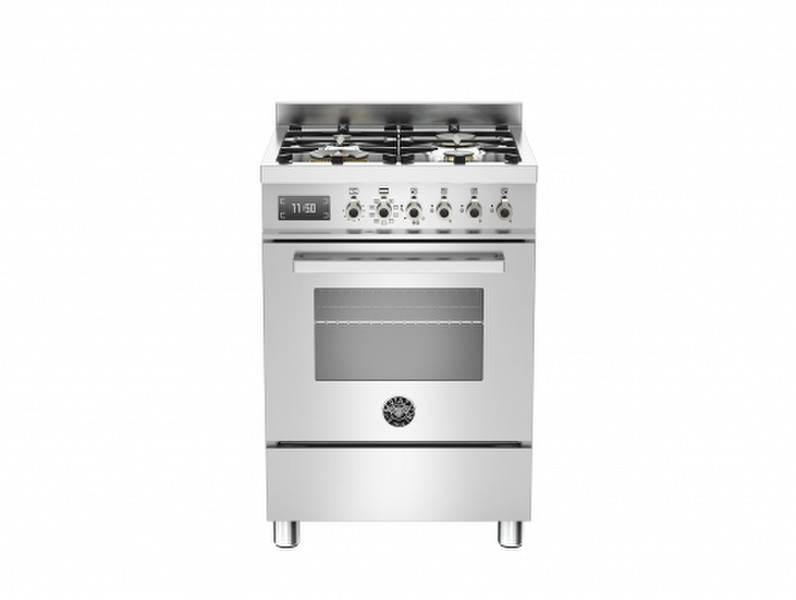 Bertazzoni PRO60 4 MFE S XT Freistehend Gas hob A Edelstahl Küchenherd