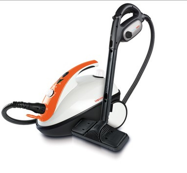 Polti PTEU0249 Cylinder steam cleaner 1.6л 1800Вт Оранжевый, Белый пароочиститель