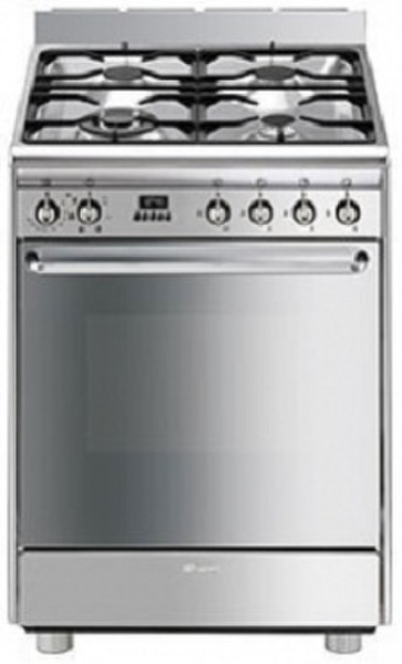 Smeg SCD60MX9 Freestanding Gas hob A Stainless steel cooker