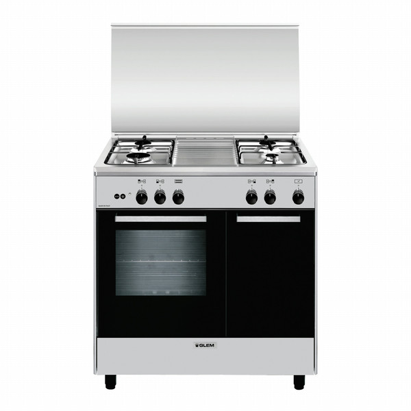 Glem AR854GI Freestanding Gas hob A Titanium cooker