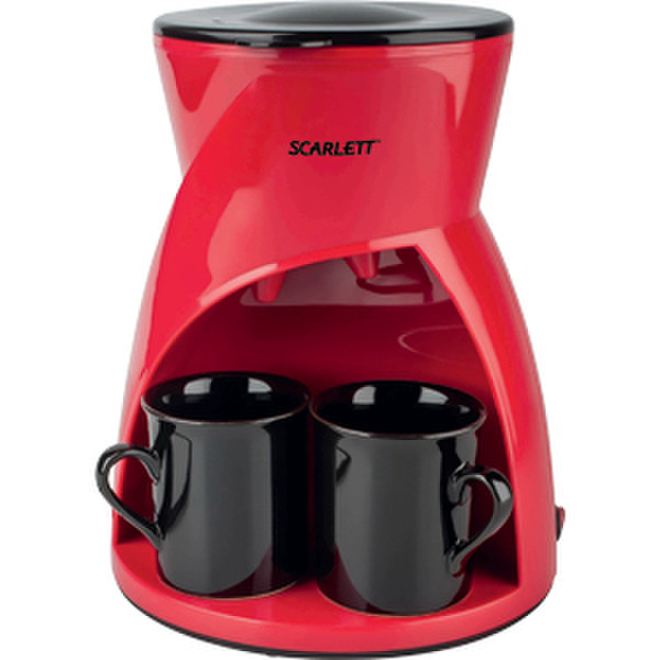 Scarlett SC-CM33001 Drip coffee maker 0.24L 2cups Black,Red