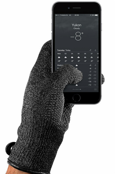 Mujjo -GLKN-012-L Schwarz Touchscreen-Handschuh