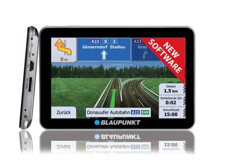 Blaupunkt TravelPilot 43 EU AMW Fixed 4.3" Touchscreen Black