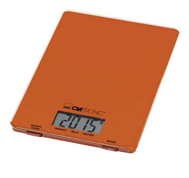 Clatronic KW 3626 Tabletop Rectangle Electronic kitchen scale Orange