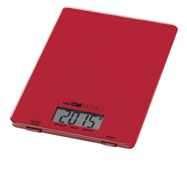 Clatronic KW 3626 Tabletop Rectangle Electronic kitchen scale Red