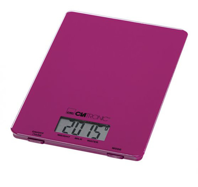Clatronic KW 3626 Tabletop Rectangle Electronic kitchen scale Purple