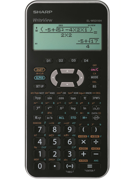Sharp EL-W531XH Pocket Scientific calculator Black,Silver