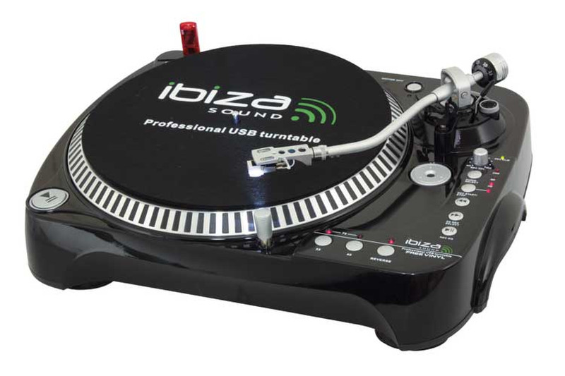 Ibiza Sound FREEVINYL Belt-drive DJ turntable Черный