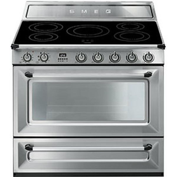 Smeg TR90IX Freestanding Induction hob B Black,Stainless steel cooker