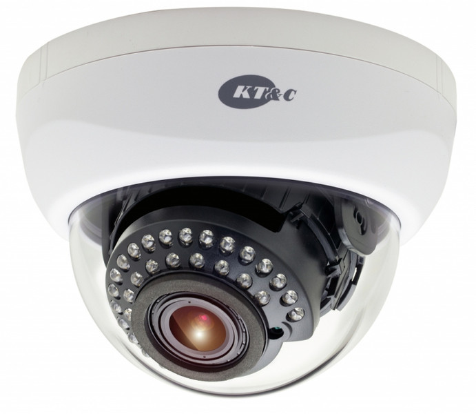 KT&C KPC-DNNS102NUV CCTV security camera Для помещений Dome Белый камера видеонаблюдения