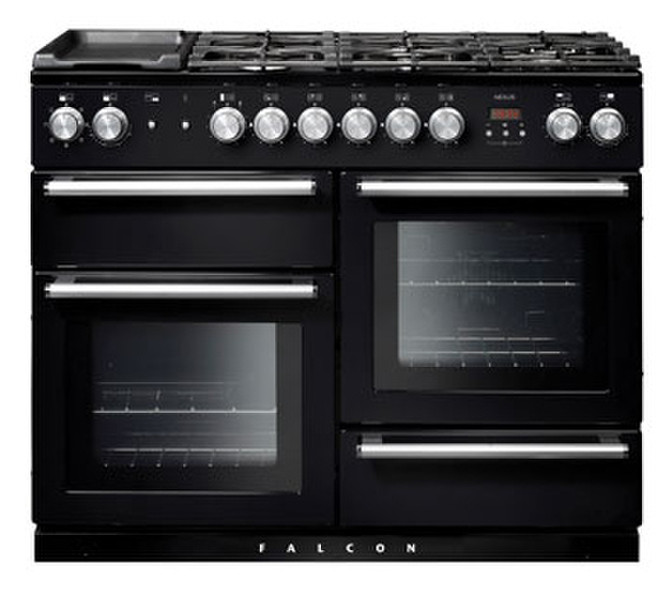 Falcon Nexus 90 Freistehend Gas hob A Schwarz, Chrom