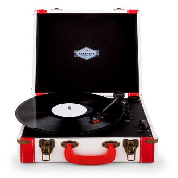 Auna Jerry Lee Belt-drive audio turntable Red,White