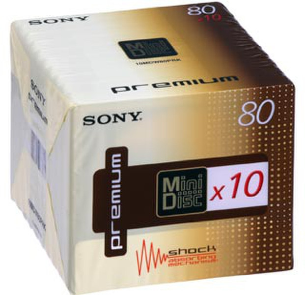 Sony MiniDisc 10MDW80CRX Magnet Optical Disk