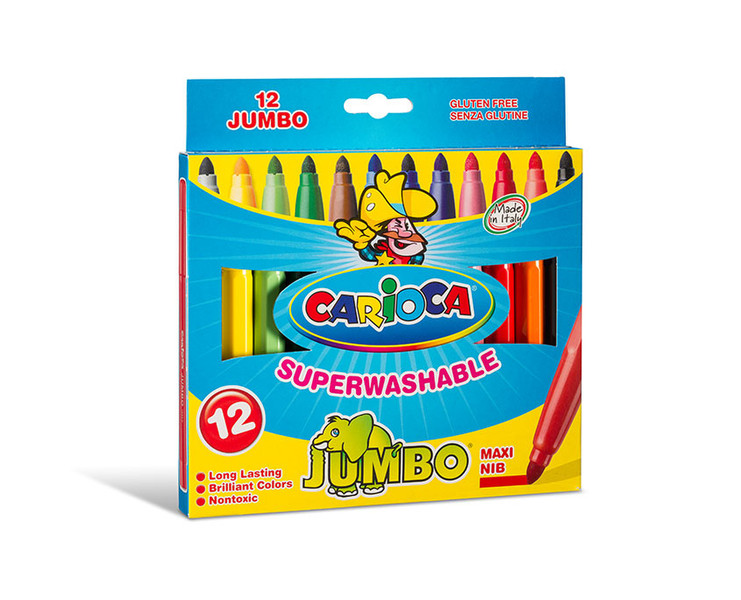 Carioca Jumbo Extra Bold Разноцветный 12шт фломастер