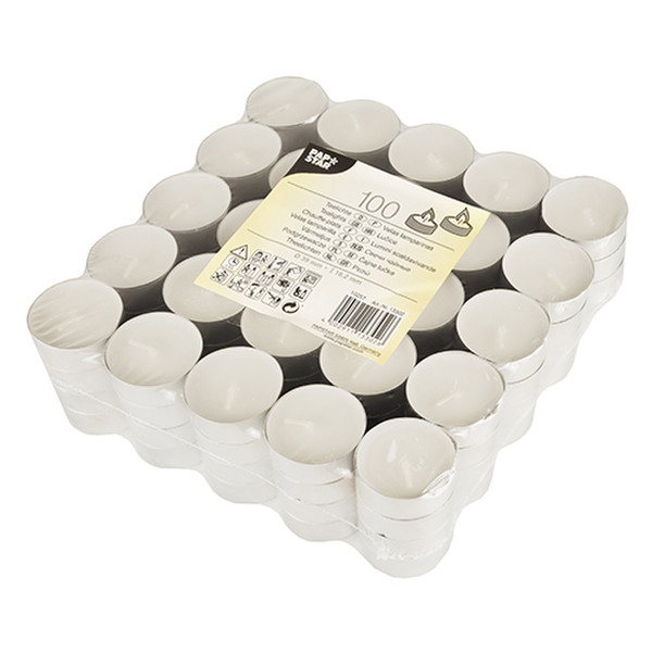 Papstar 13302 Round White 100pc(s) wax candle