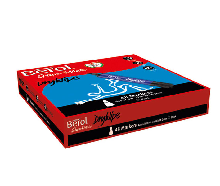 Berol S0377330 Bullet tip Black 48pc(s) marker