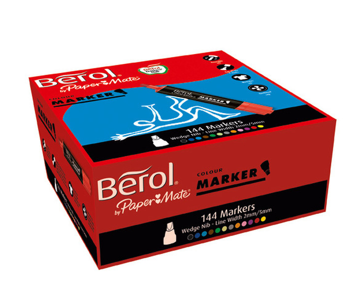 Berol S0661200 Bullet tip Black,Blue,Brown,Green,Grey,Orange,Pink,Purple,Red,Yellow 144pc(s) marker