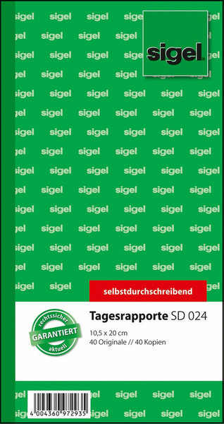 Sigel SD024 ledger paper