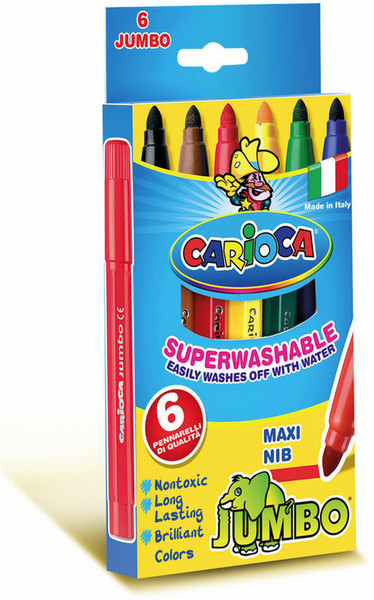 Carioca Jumbo Extra Bold Разноцветный 6шт фломастер
