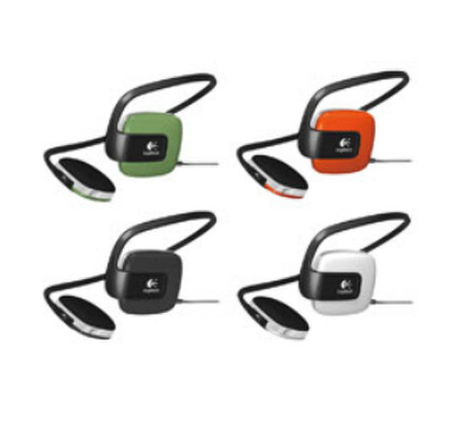Logitech 980377-0914 Black,Green,Orange,White Circumaural Head-band headphone