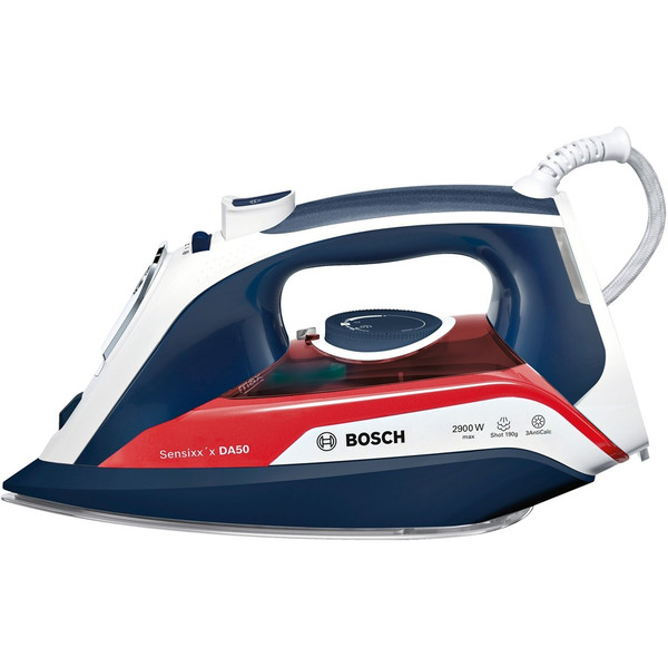 Bosch TDA5029010 Steam iron CeramicGlide soleplate 2900Вт Синий, Красный, Белый утюг