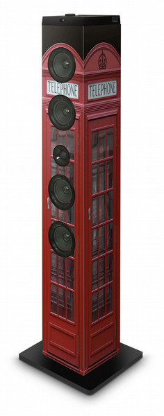 Bigben Interactive TW7TB Turm 40W Schwarz, Rot, Weiß Home-Stereoanlage