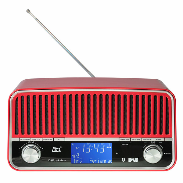 DNT DAB Jukebox 2.1 Tragbar Digital Rot Radio