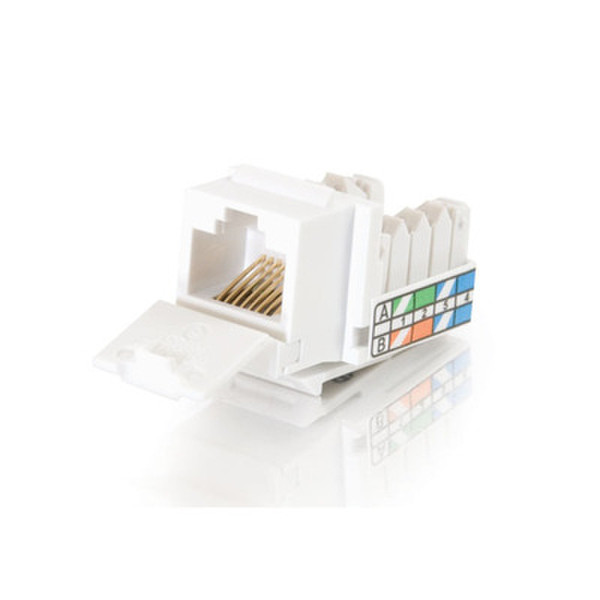 C2G 90° Cat5E RJ45 UTP Keystone Jack - White Weiß Drahtverbinder