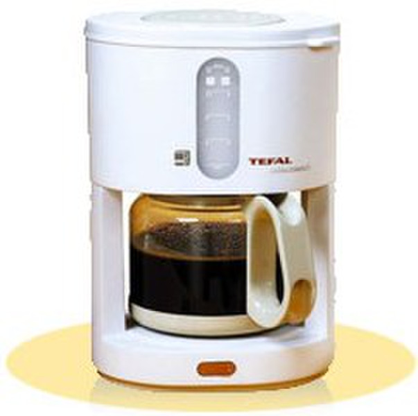 Tefal Ultra Compact Coffee Maker Filterkaffeemaschine 1.3l 15Tassen Weiß