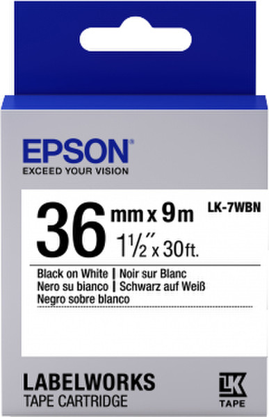 Epson LK-7WBN Etiketten erstellendes Band