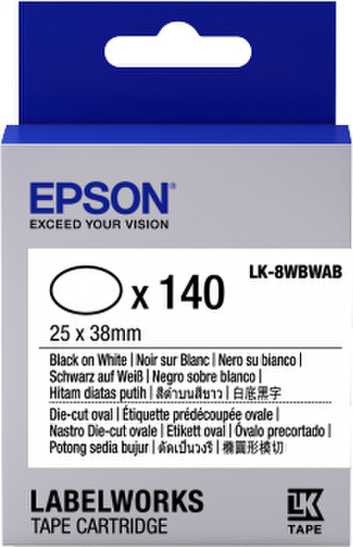Epson LK-8WBWAB label-making tape