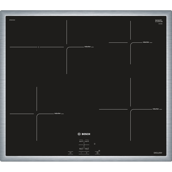 Bosch NIF645CB1M Built-in Induction Black,Stainless steel hob