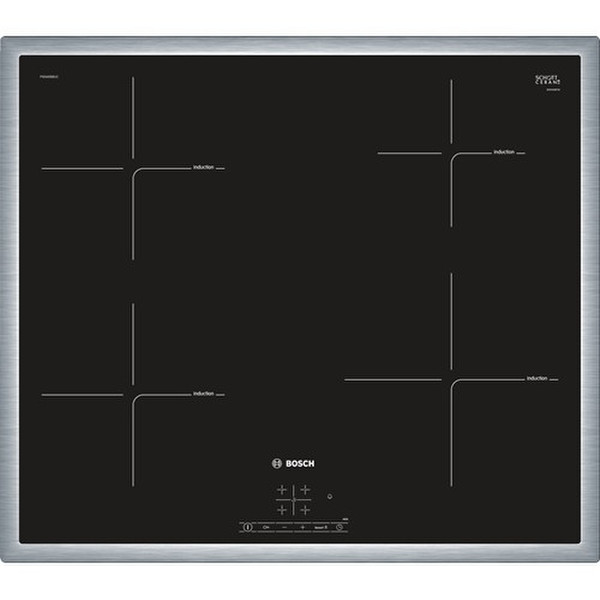 Bosch PIE645BB1E Built-in Induction Black,Stainless steel hob