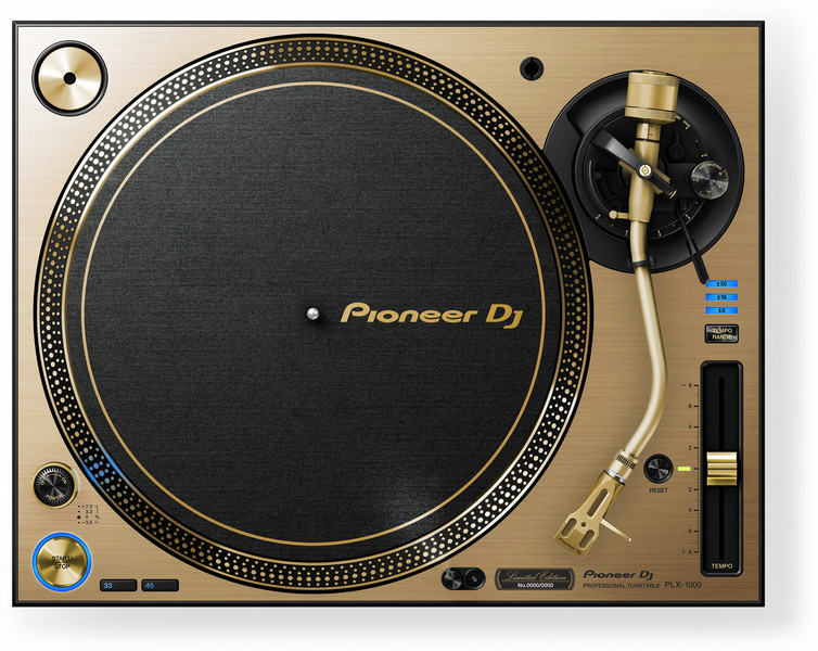 Pioneer PLX-1000 Direct drive DJ turntable Черный, Золотой