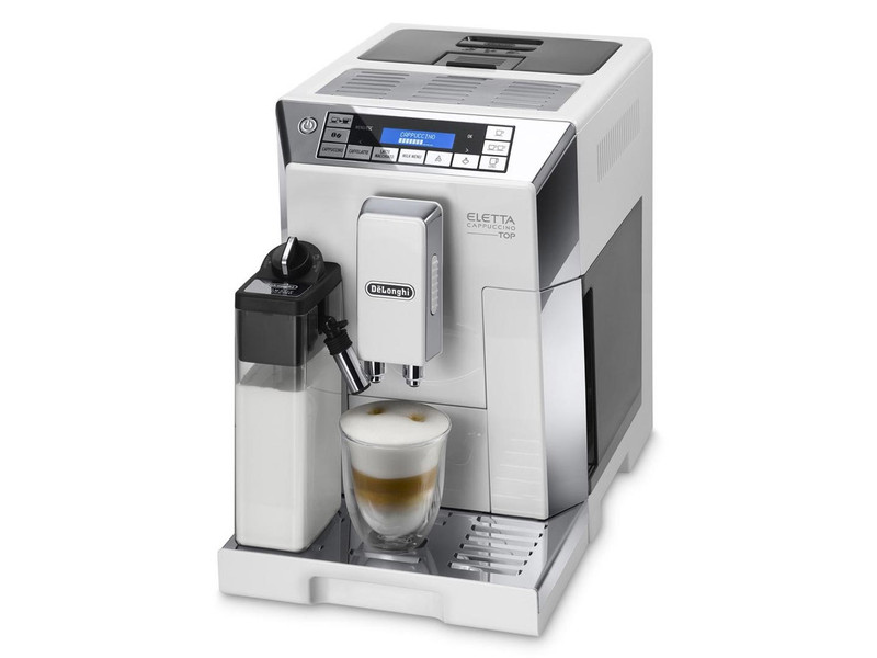 DeLonghi ECAM 45.766.W Espresso machine 1.9л Нержавеющая сталь, Белый кофеварка