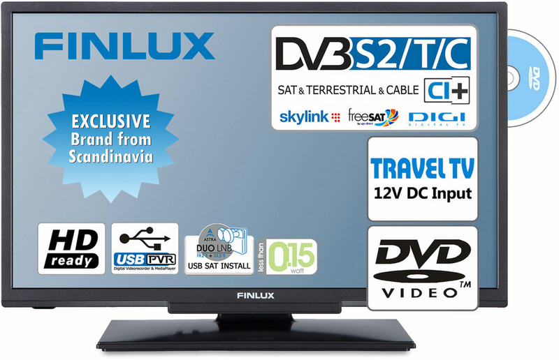 Finlux 20FLZR274SVD 20Zoll HD Schwarz LED-Fernseher