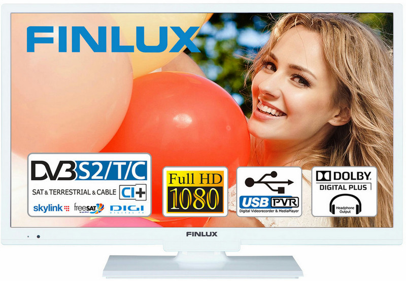 Finlux 22FLHZR274LW 22Zoll Full HD Weiß LED-Fernseher