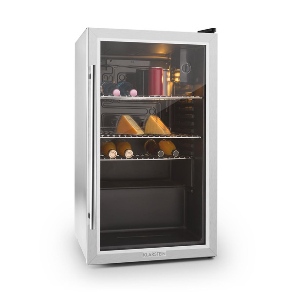 Klarstein 10027673 freestanding 85L C Black,Stainless steel refrigerator