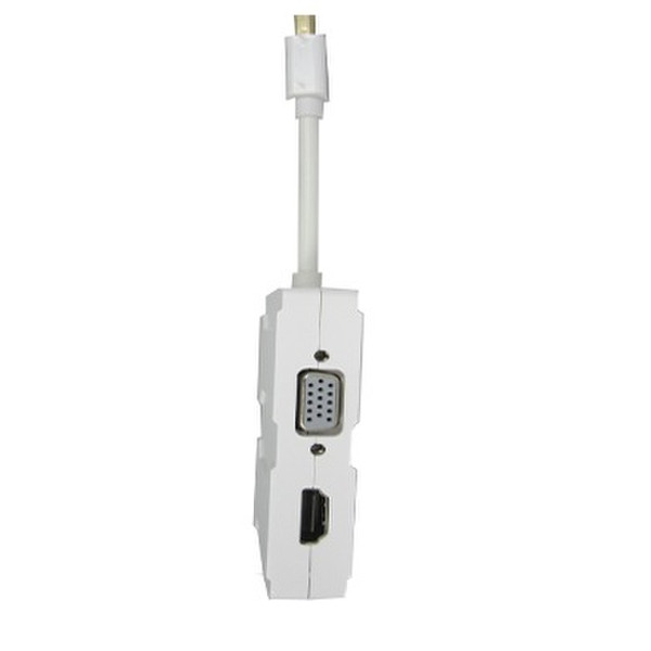 Data Components 104533 Mini DisplayPort DVI-I + VGA (D-Sub) + HDMI Белый адаптер для видео кабеля