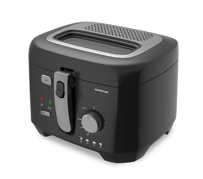 Inventum GF626 Single Stand-alone Deep fryer 2.5L 1800W Black,Stainless steel fryer