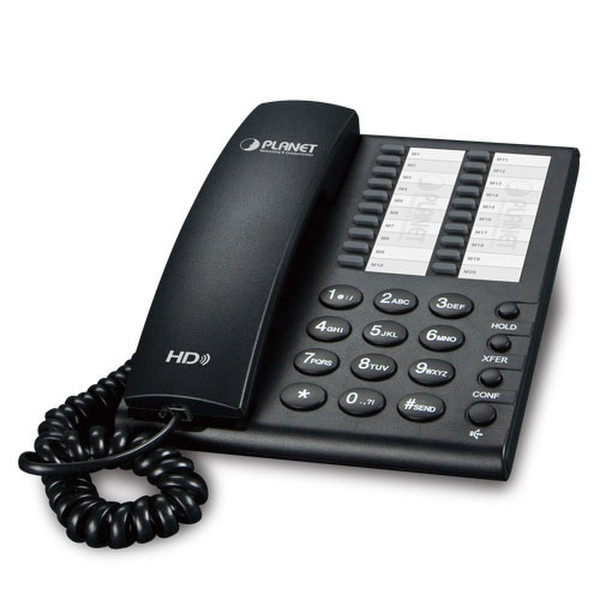 Planet VIP-1000PT Wireless handset 1lines Black IP phone