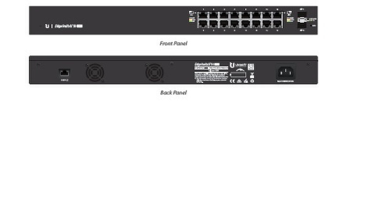 Ubiquiti Networks ES-16-150W Управляемый L2/L3 Gigabit Ethernet (10/100/1000) Power over Ethernet (PoE) Черный сетевой коммутатор