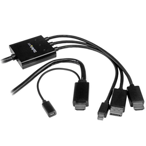 StarTech.com DPMDPHD2HD 2м HDMI + USB Черный адаптер для видео кабеля