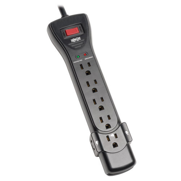 Tripp Lite Protect It! 7-Outlet Surge Protector, 7.62 m (25-ft.) Cord, 2160 Joules, Black Housing