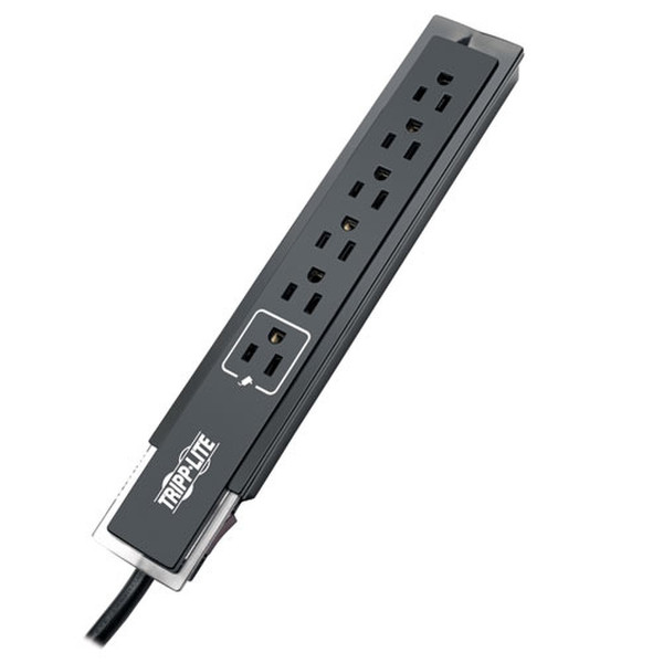 Tripp Lite TLP606SSTELB 6AC outlet(s) 120V 1.829m Black surge protector