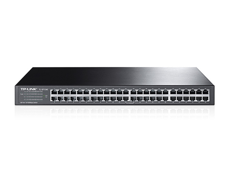 TP-LINK TL-SF1048 ungemanaged Gigabit Ethernet (10/100/1000) 1U Schwarz