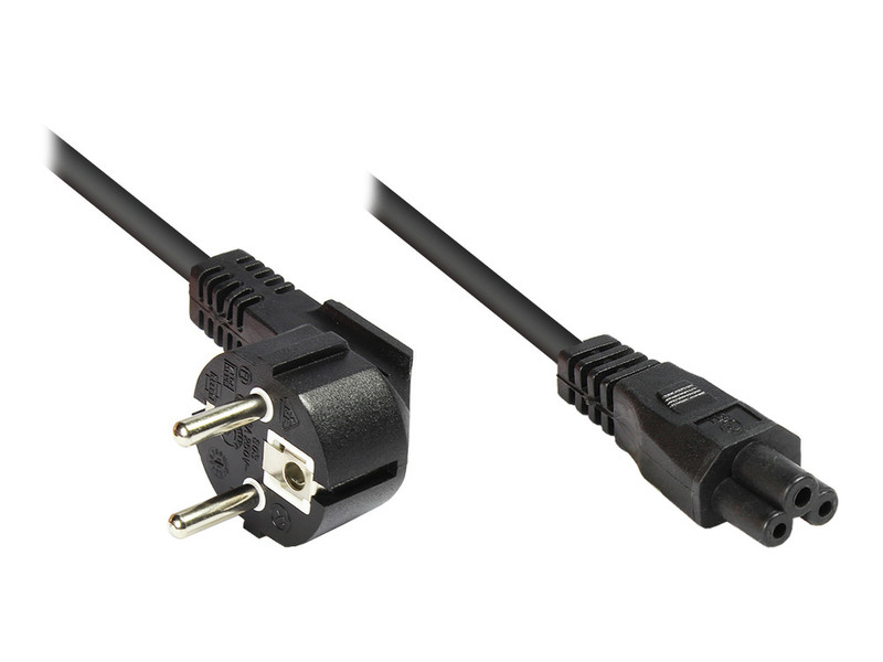 Alcasa 1553 CEE7/7 Schuko Black power cable